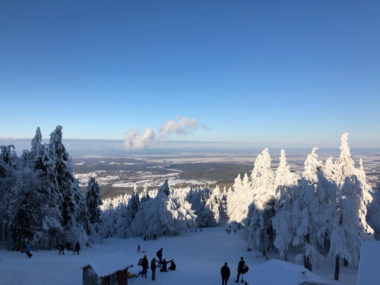 Panoramablick vom Inselsberg im Winter